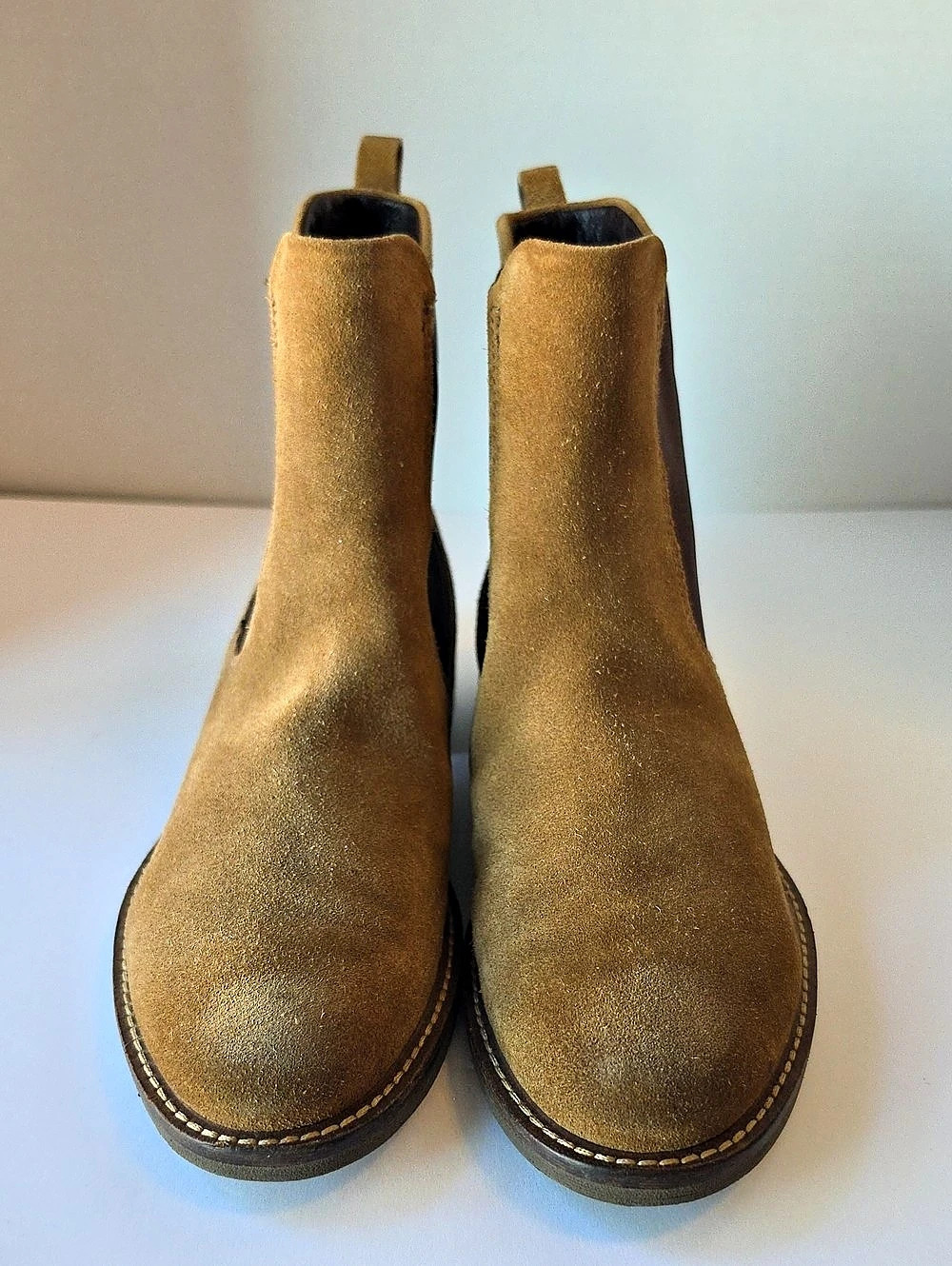 ECCO Sartorelle 25 Suede Chelsea Ankle Boots Camel Tan Brown Women US 5 EU 36